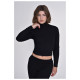 Target Γυναικεία μακρυμάνικη μπλούζα Turtleneck Crop Top Long Sleeve "Rib Viscose"